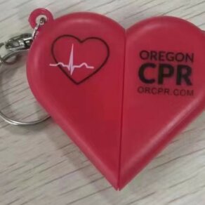 Heart shaped pill box, keychain & Flashlight